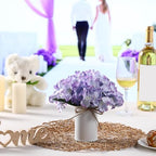 Zeyune Purple 12 Sets Flower Table Centerpieces, Artificial Hydrangeas - Image 6