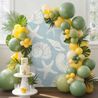 Summer Marine Life Arch Backdrop Cover 7.2 FT, Graffiti Corals Shell Conch Sea Starfish Pale Blue Wedding Arch Cover Stretchy Backdrop Stands Covers for Birthday Party Ceremony Banquet Decor - Image 3