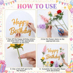 26 Pcs Happy Birthday Floral Backdrop Arch Baby Shower - Image 3