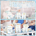 476 Pcs Blue Elephant Baby Shower Games, 9 Style Baby Shower Activities - Image 5