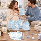 145 Pcs Baby It’s Cold Outside Baby Shower Favors for Guests, Winter Wonderland Retractable Ballpoint Pens, Keychains, Thank You Cards, Gift Bags, Gender Reveal Party Souvenirs Bulk Party Prizes - Image 7