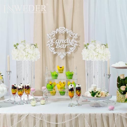 White Flowers Balls for Centerpieces: 11.8in Diam, 10 Pcs - Image 4