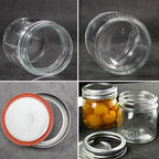 Mason Jars, 8 OZ, 12 Pack with Lids and Bands, Glass Canning Jars for Canning, Pickling, Preserving, Jam, Honey, Wedding Favors, Shower Favors (12 Pack) (Regular Mouth) - Image 3