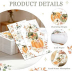 MEHOFOND Fall Pumpkin Baby Shower Backdrop Balloon Arch Kit, with 100 Pack napkins, Fall Pumpkin Placemats Set of 4 - Image 7