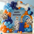 Orange and Blue Balloon Arch Kit Dog Balloon Arch Royal Light Blue Balloons (Pack of 2) - Image 6