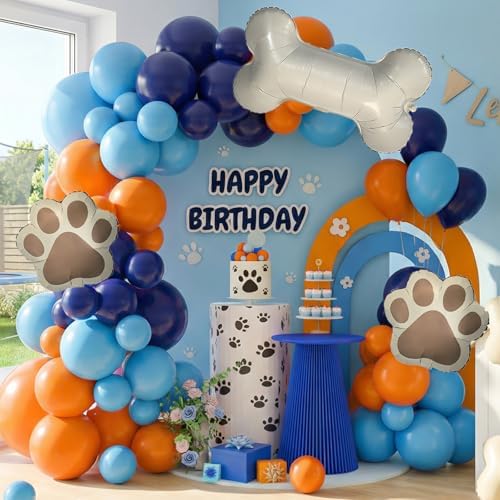 Orange and Blue Balloon Arch Kit Dog Balloon Arch Royal Light Blue Balloons (Pack of 2) - Image 6