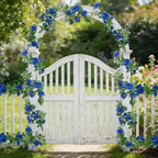 U'Artlines 5 Pack Artificial Royal Blue Rose Garlands Flower Vines 32.5 ft - Image 5