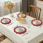 100Pcs Burgendy Red Thick Paper Placemats, Disposable Waterproof Place Mats - Image 6