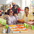 Dunzoom 120 Pcs Pastel Paper Plates Food Trays Scalloped, Candy Color - Image 2