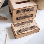 Guest Book Alternatives - Personalized Wedding Guest Book - Guest Book - Wooden Drop Box - Rustic Wedding Decor - Wedding Decor - Wooden Drop Box - Personalized Wedding Guest Book Alternative - Set A - Image 7