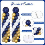 Navy Blue and Gold Balloon Column Stand Kit Set of 2 for Floor - Image 5