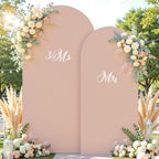 Nude Photo Arch Backdrop Cover Set of 2 Spandex 7.2 and 6ft Arch Covers Stretchy Backdrop Party Arch Stand Covers for Birthday Party Baby Shower Wedding Bridal Shower Banquet Background Decorations - Image 4