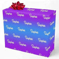 MyPupSocks Custom Birthday Gift Wrapping Paper, Personalized Gradient Purple And Blue Gift Wrap Paper with Logo Funny Wrapping Paper Roll for Men Women Boys Girls Christmas Memorial 58x23 3 Rolls by MyPupSocks