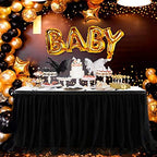Suppromo Black Tulle Table Skirts for Birthday Party Hallowwen 6ft Ruffle Tutu Black Table Cloth for Rectangle Tables or Round Tables for Baby Shower Graduation Wedding Banquet Buffet Decoraitons - Image 3