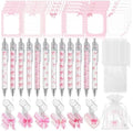 96 Pcs Pink Bow Baby Shower Favors for Guest 24 Set Bow Coquette Notebook and Pen with Keychain & Gift Bag, Girls Pink Party Supplies Bridal Shower Gender Reveal Gifts Birthday Party Decorations by Elasign