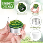 Shihanee 36 Pcs Succulent Cactus Tealight Candles - Image 2