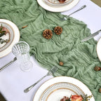 12 Pack 23 x 120 Inch Sage Green Table Runner 10Ft Cheesecloth - Image 4