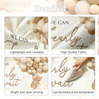 MEHOFOND 10x7ft Bear Baby Shower Backdrop We Can Bearly Wait Baby Shower Party Decorations for Boy Hot Airs Balloons Watercolors Clouds Stars Photography Background Newborn Photo Booth Props (Brown) - Image 7