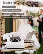 Audio Guest Book Wedding Phone, Retro Audio Guestbook (White) - Image 5