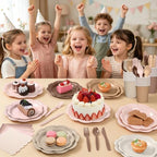 350 Pcs Baby Shower Decoration - Neutral Gradient Brown Plates and Napkins Tableware Set Include Scalloped Paper Plate Napkin Cup & Cutlery for Baby Shower, Wedding, Birthday, Espresso Martini Theme - Image 7