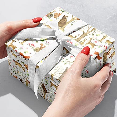 Jillson Roberts 6 Roll-Count Baby Gift Wrap Available in 5 Different Designs, Fairytale Forest - Image 2