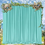 Turquoise Backdrop Curtains 10ftx10ft Mermaid Polyester Photo Drapes - Image 2