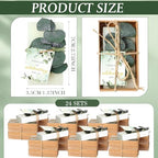 24 Sets Eucalyptus Soaps Wedding Favors Bulk with Thank You Cards - Image 2