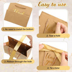 Jetec 45 Pcs Mini Thank You Gift Bag with Handle, Kraft Paper Color/gold - Image 5
