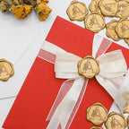 SWANGSA 200 Pack Letter A Wax Seal Stickers, Antique Gold Botanical Leaves Initial Alphabet Self-Adhesive Wax Stickers for Wedding Party Invitation Envelope - Image 5