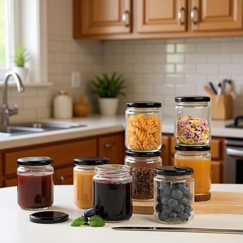 24Pack 12oz Glass Jars with Lids, 350ml Clear Candle Jars for Making Candles, Reusable & Dishwasher Safe Manson Canning Jar Bulk for Jam, Jelly, Honey, Pickles, Spice - Image 7
