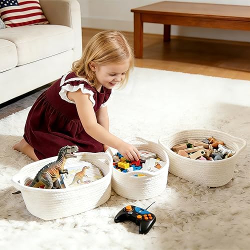 8 Pack Small Gift Baskets with Bags and Ribbons,Baby Shower Party Favor Set - Image 3
