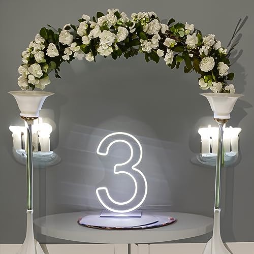 LED Neon Signs Number 3 Birthdays Decor Neon Lights Party USB Plus Battery Case Light up your baby's birthday with our Neon Number Three Sign (Number 3) - Image 3