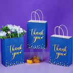 PerKoop 60 Pack Thank You Paper Gift Bags, Classic, Royal Blue - Image 4