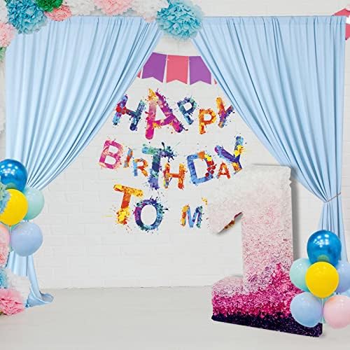 10ft×9ft Wrinkle Free Baby Blue Backdrop Curtains for Parties, Thick Fabric Photo Backdrop Drapes for Wedding Birthday Baby Shower Gender Reveal Photography Home Decor - Image 4