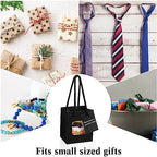 50 Pcs 4 x 2.75 x 4.5 in Black Kraft Paper Gift Bags with Window & Handles - Image 5