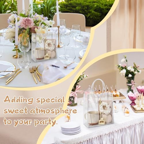 42Pcs Baby Shower Prizes for Game Winners, Baby Shower Guests Favor Set with Scrunchies Ceramic Mug Hair Claw Mirror Pen A6 Notebook Gift Bag for Wedding Bridal Showers Favor(Creamy White) - Image 4
