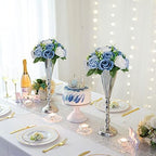 Sziqiqi Artificial Silk Flower Ball, Wedding Centerpiece, Dusty Blue, 10Pcs - Image 3
