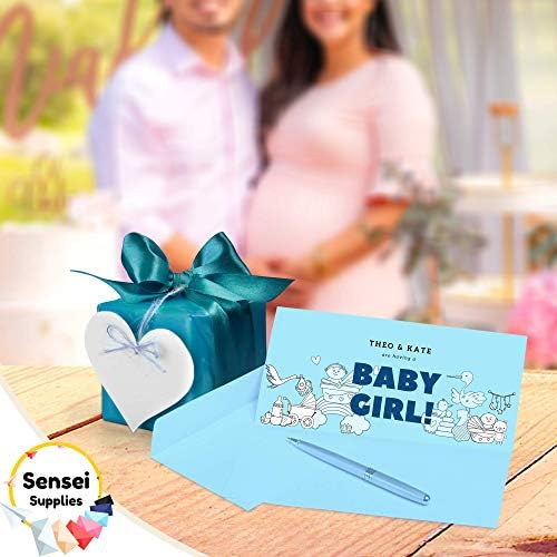 110 5x7 Light Blue Invitation Envelopes - for 5x7 Cards - A7 - (5 ¼ x 7 ¼ inches) - Perfect for Weddings, Graduation, Baby Shower - 120 GSM - Peel, Press & Self Seal - Square Flap (Pack of 2) - Image 5