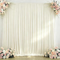 10x10ft Wrinkle Free Ivory Backdrop Curtain for Wedding Parties by Gdmoon