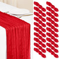 Showgeous 20 Pack Red Cheesecloth Table Runner, 17 x 108 Inches by Showgeous