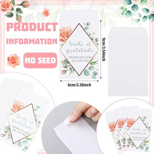 Ctosree 24 Sets Appreciation Gifts Thank You for All You Do Seed Packets Flowerpot Thanks Tags Organza Bags for Coworker Staff Employee Nurse Appreciation Gifts - Image 2