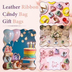 Kacctyen 50 Pack Mini Leather Purse Gift Bags PU Wedding,Fresh Color - Image 5