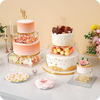 NPPLUS 2 Pcs Square Clear Acrylic Fillable Cake Stand with 2M LED Lights - Image 6