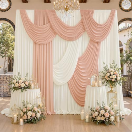20×10 Ivory Backdrop Curtain for Wedding Party Decorations Wrinkle Free - Image 4