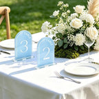 Baby Blue Acrylic Wedding Table Number 1-20 Set - Image 7