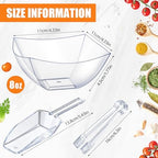 Vesici 72 Pcs 8 oz Clear Plastic Candy Bowls Set 36 Pcs Candy Containers - Image 2