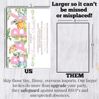 Custom Baby Shower Invites Pink Watercolor Jungle Invitations 20 5x7 Custom Personalized Watercolor Safari Jungle Invitations With Envelopes - Unique Girl Watercolor Safari Jungle Baby Shower Cards - Image 7