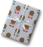 Cute Baby African American Wrapping Paper Black Gift Wrap Premium Gender Reveal Party Decoration Baby Shower Decor (12 foot x 30 inch roll), Pink, Blue - Image 5
