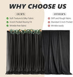 40ft x 10ft Black Backdrop Curtain Drapes, Wrinkle-Free Sheer Chiffon Fabric Photo Background Panels for Wedding Arch Party Ceremony Stage Photography Decorations - Image 7