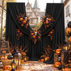 20FTx12FT Black Backdrop Curtains for Wedding Party, Birthday and Halloween by Outpain